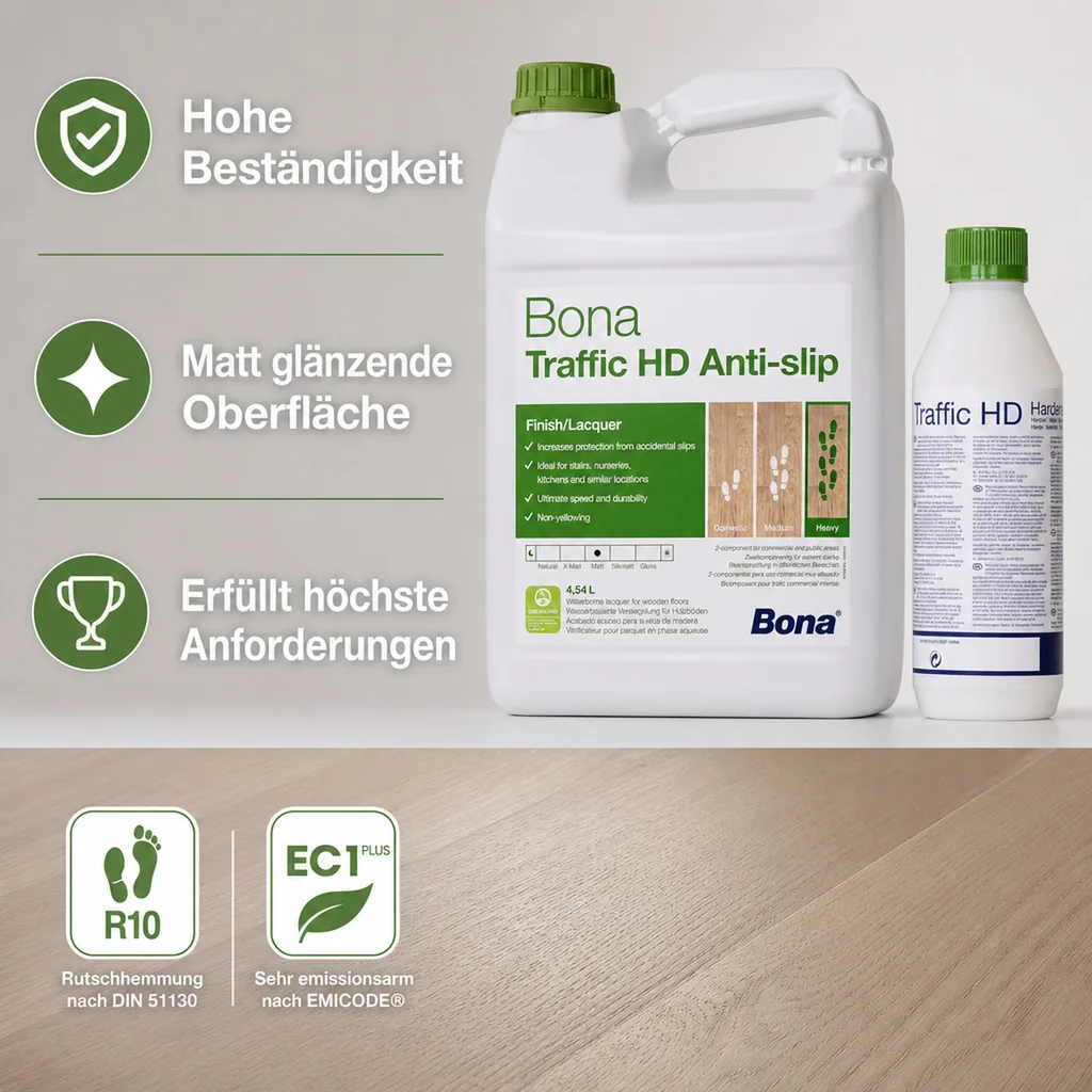 BONA TRAFFIC HD Antislip 2K 4,95 L 4,5 Liter + 0,45 HD Härter