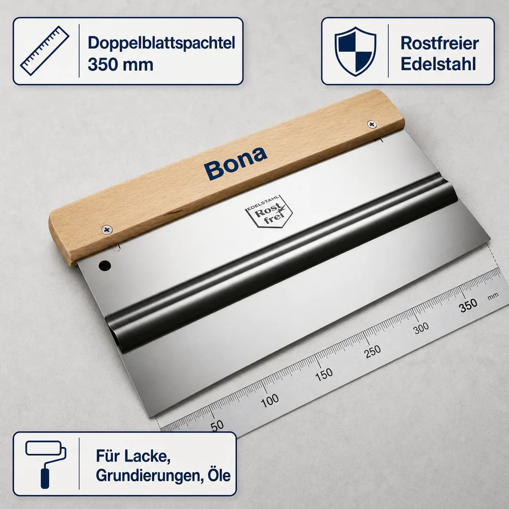 BONA Rapid Doppelblattspachtel rostfrei 350mm