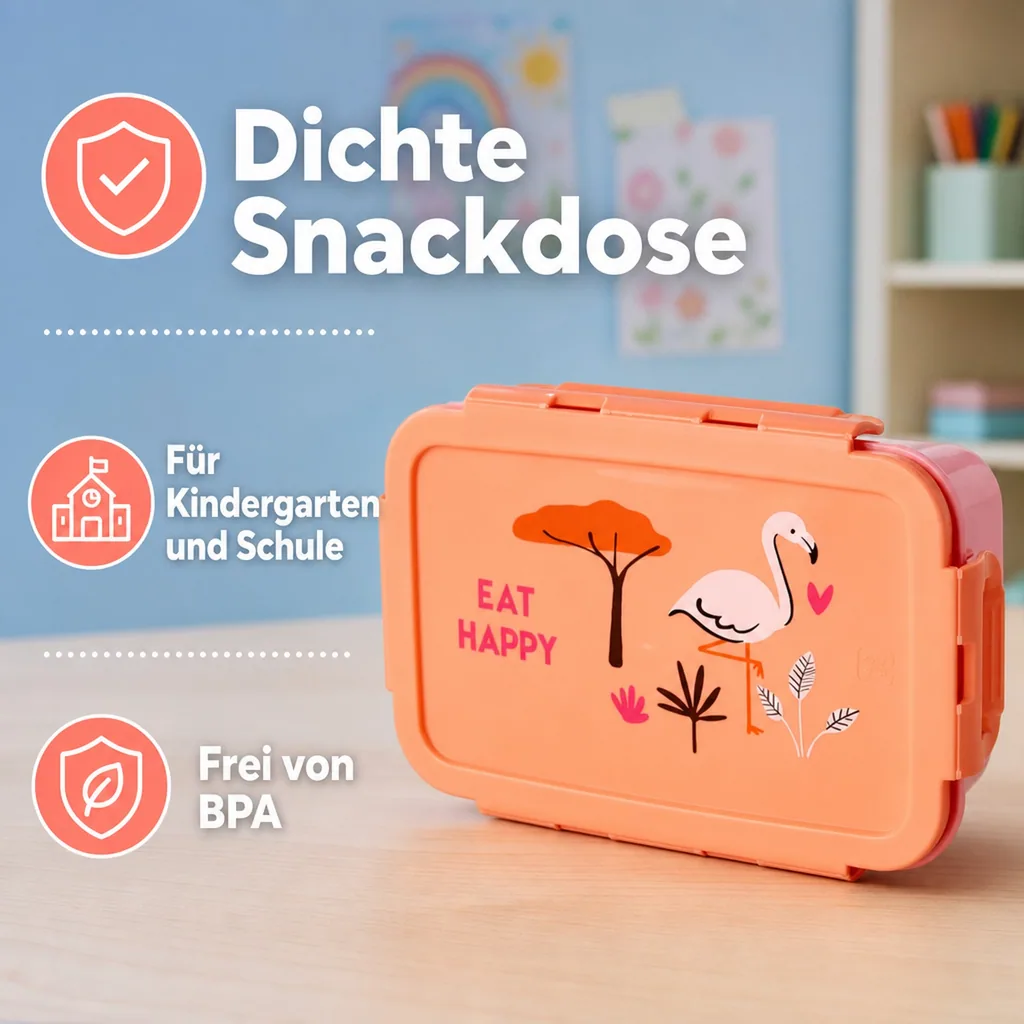Rice Brotdose groß Flamingo