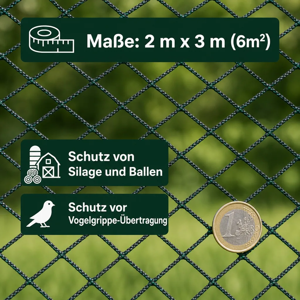 Teichschutznetz 2 m x 3 m (6m²)