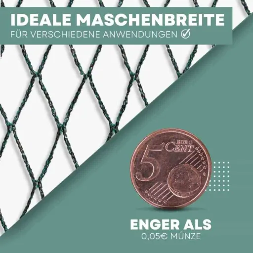 Teichschutznetz 5x2m (10m²), Laubschutznetz Teich, reißfestes Netz