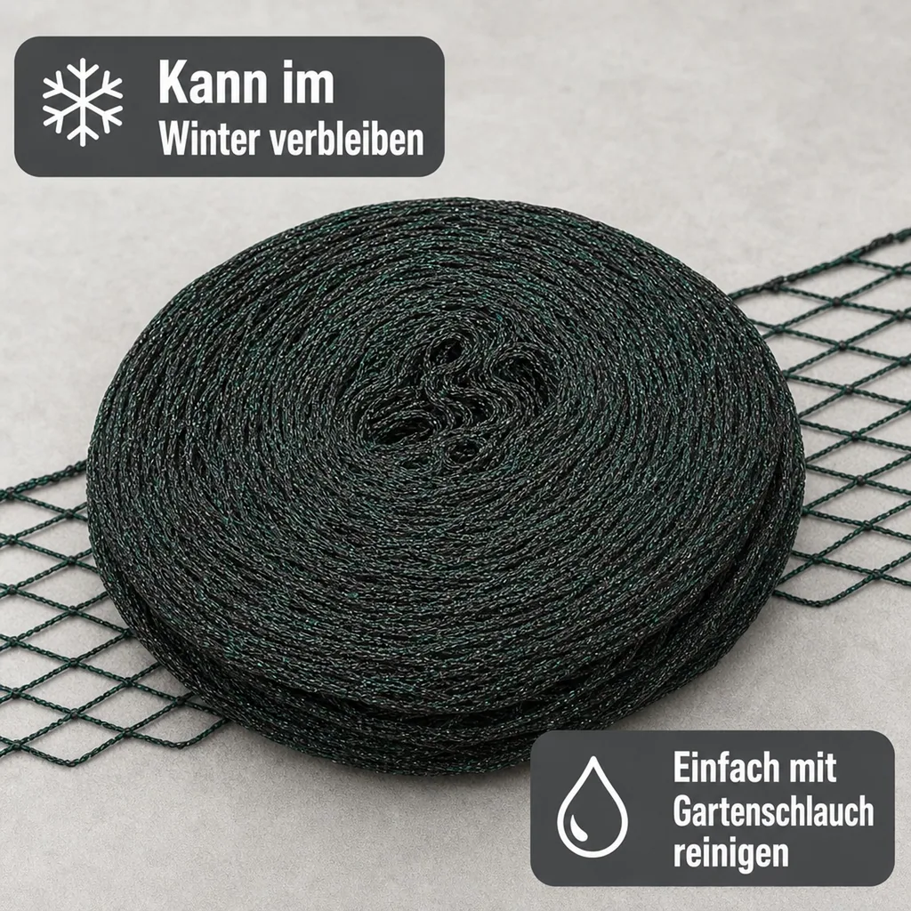 Teichschutznetz 2x10m (20m²), Teichnetz, Laubschutznetz für Teich