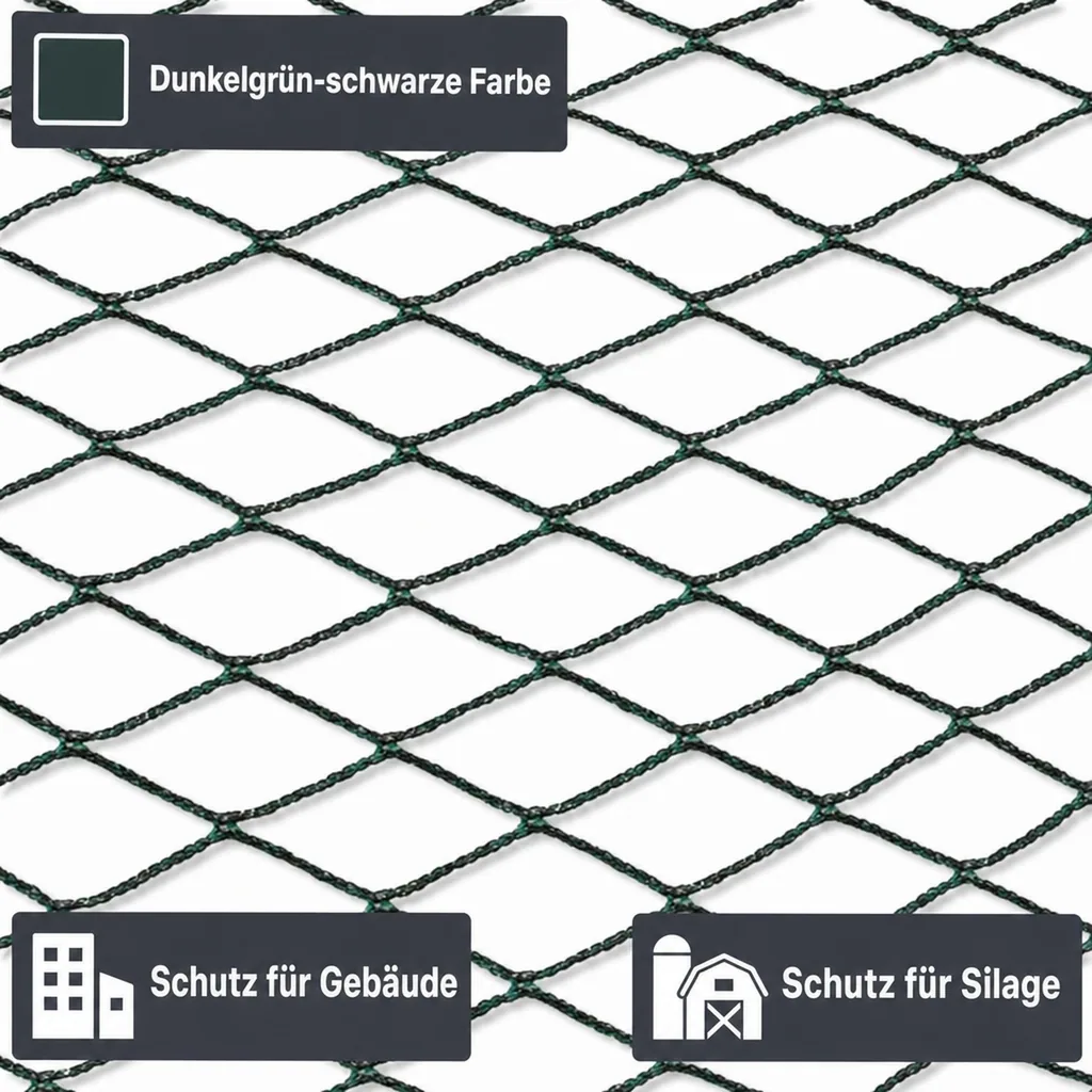 Teichschutznetz 12x25m 300m² HDPE UV-stabil gegen Vögel