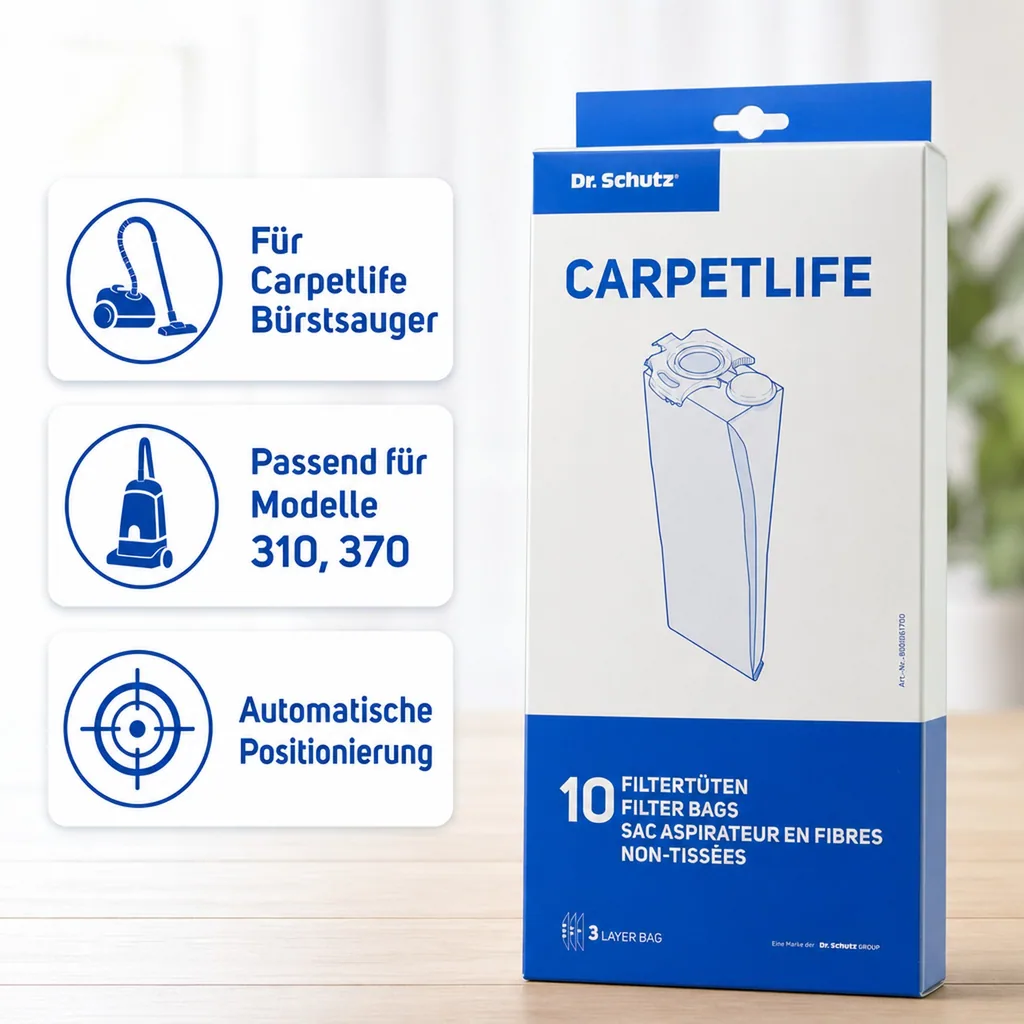 DR. SCHUTZ Carpetlife Vliesfiltertüten 10 Stück Packung