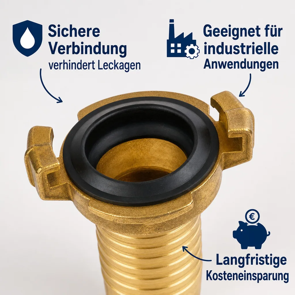 Schlauchanschluss 1 Zoll, Messing Schlauchtülle, Schlauchverbinder