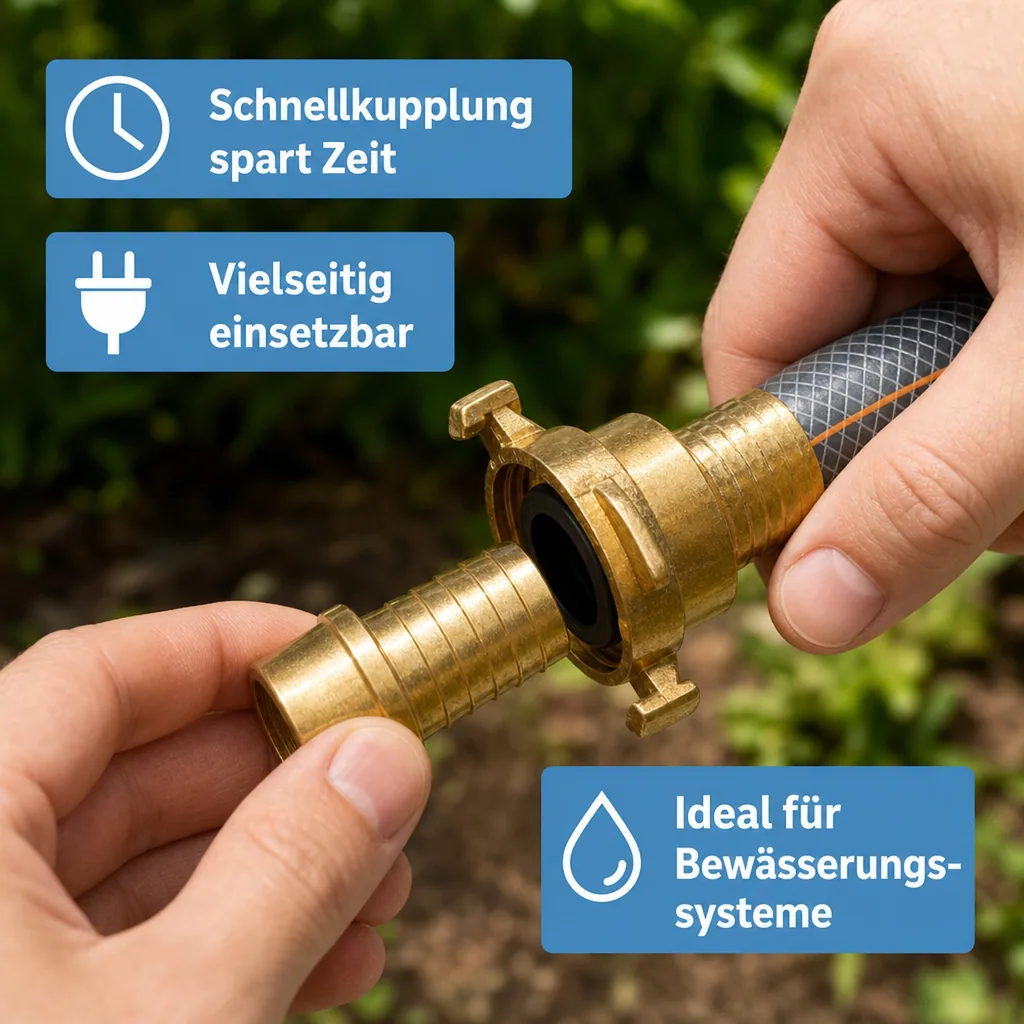 Schlauchanschluss 1 Zoll, Messing Schlauchtülle, Schlauchverbinder
