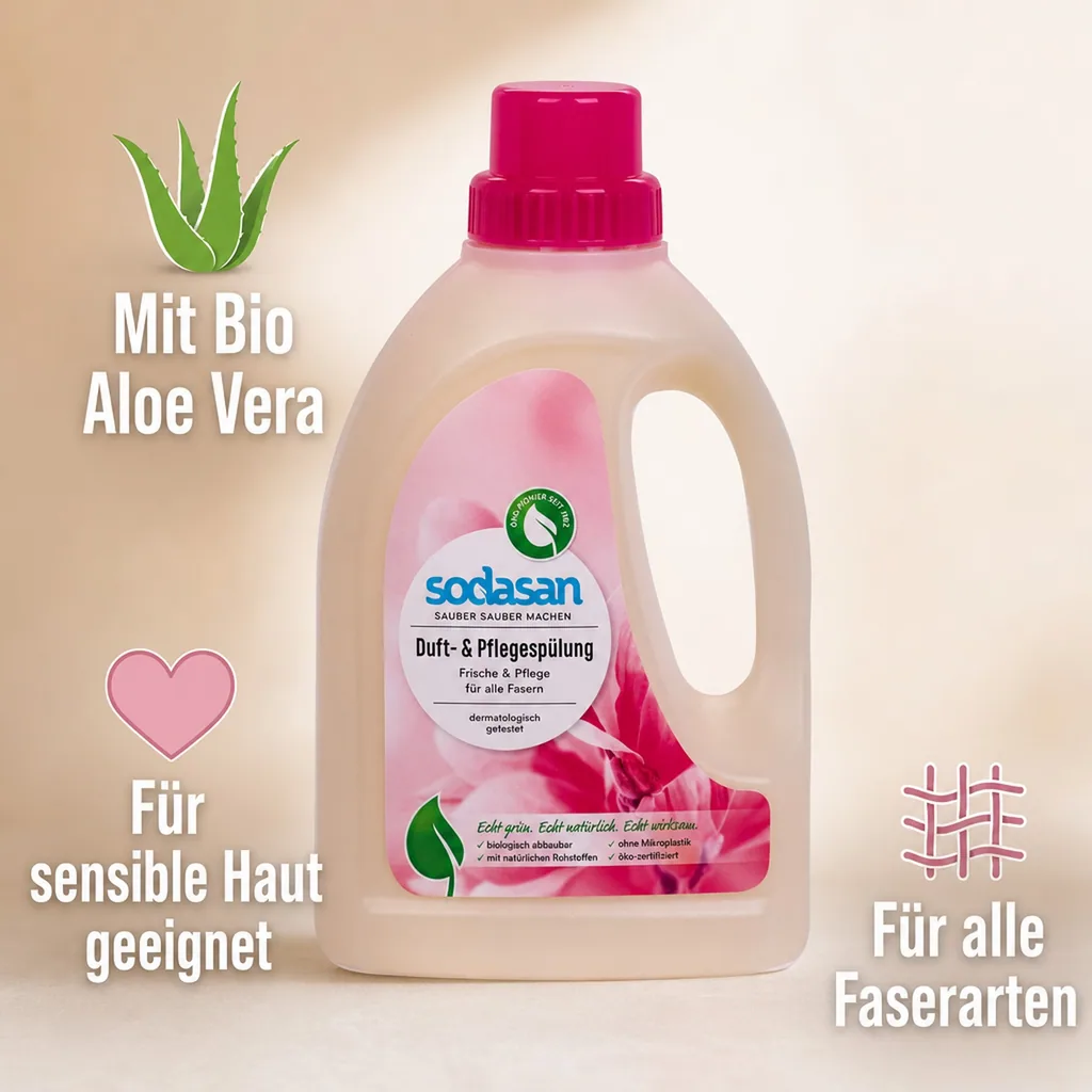 SODASAN Duft & Pflegespülung 750ml mit Magnolien Frische