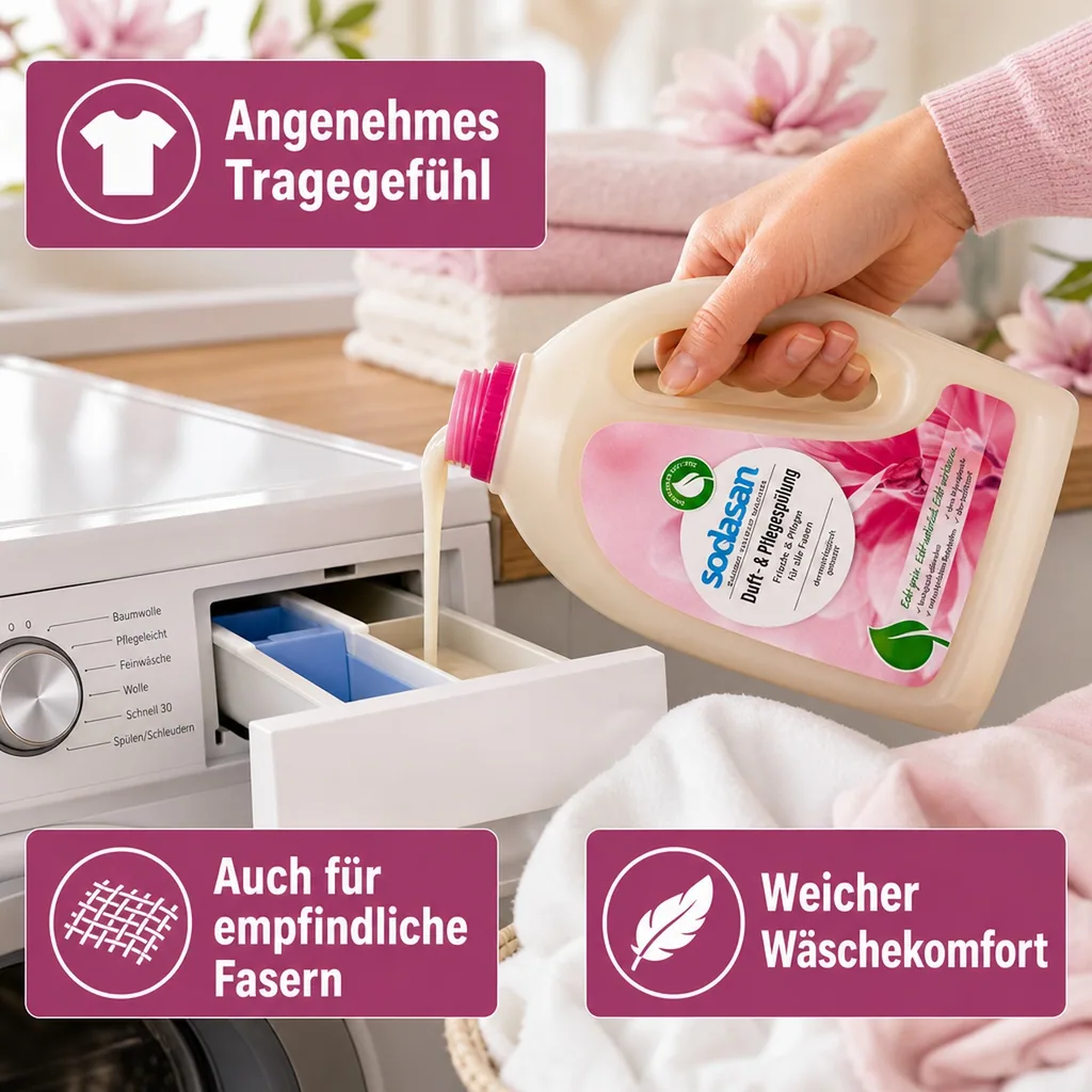 SODASAN Duft & Pflegespülung 750ml mit Magnolien Frische