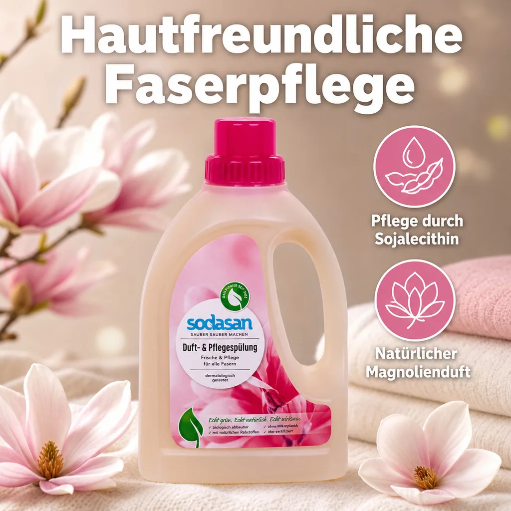 SODASAN Duft & Pflegespülung 750ml mit Magnolien Frische