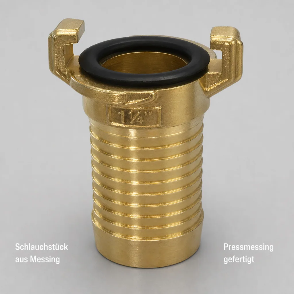 Messing Schlauchstück/Tülle 1-1/4"