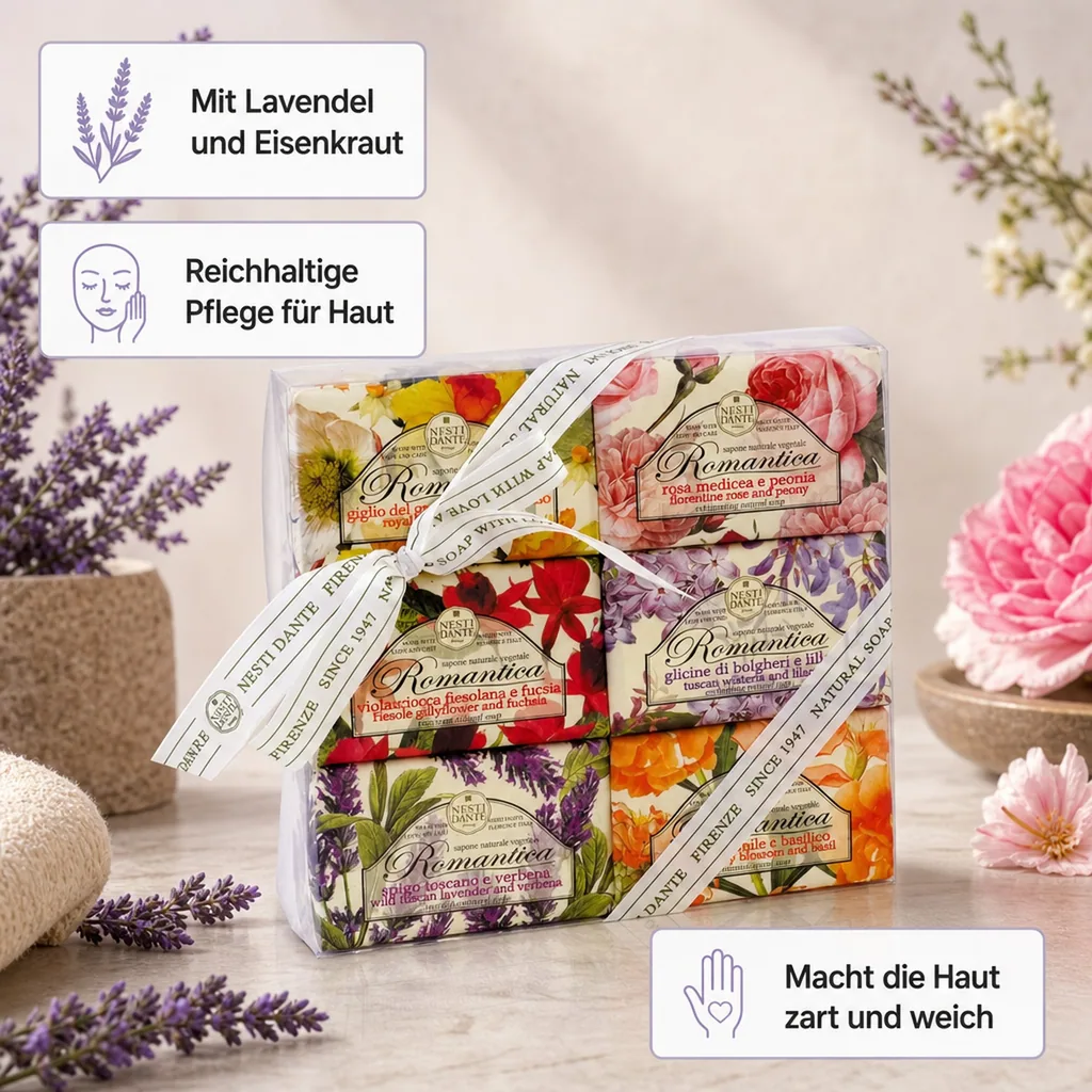 NESTI DANTE Romantica Soap SET 6 x 150 g