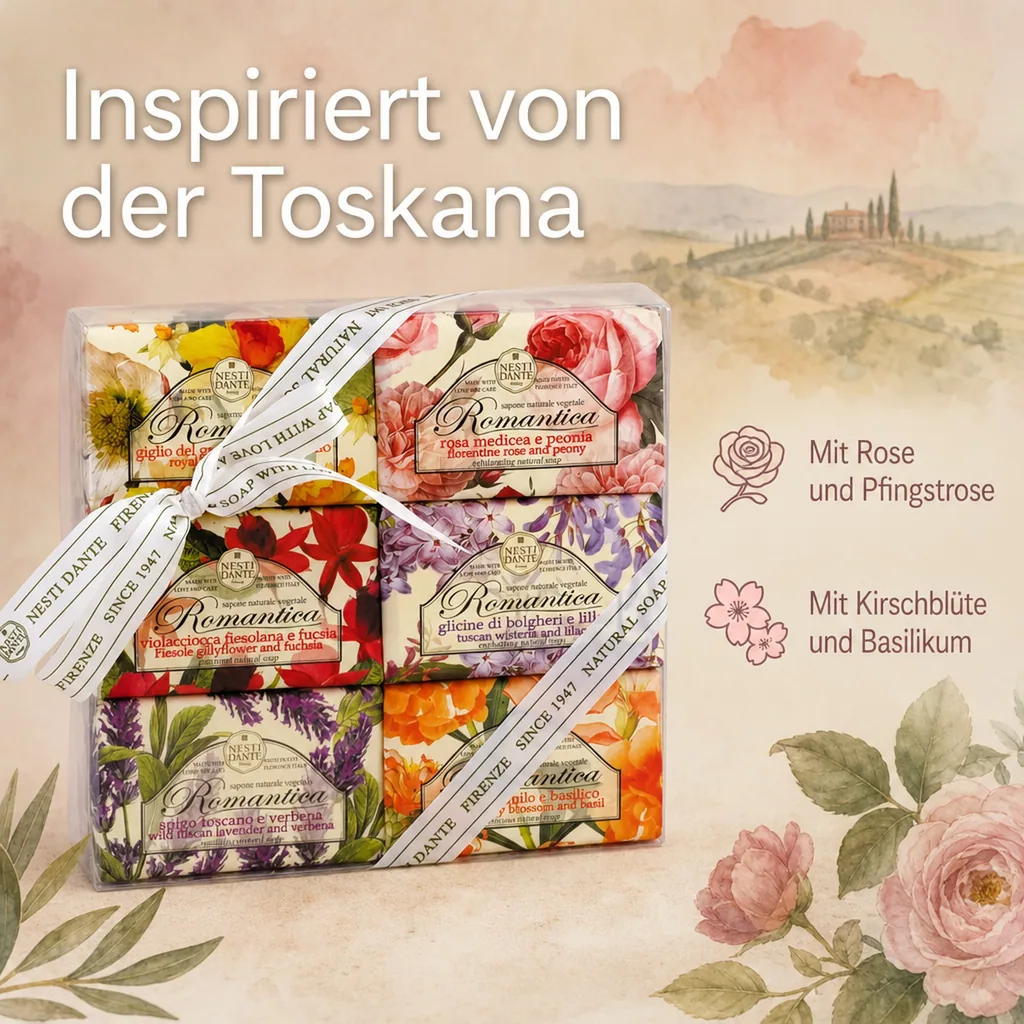 NESTI DANTE Romantica Soap SET 6 x 150 g