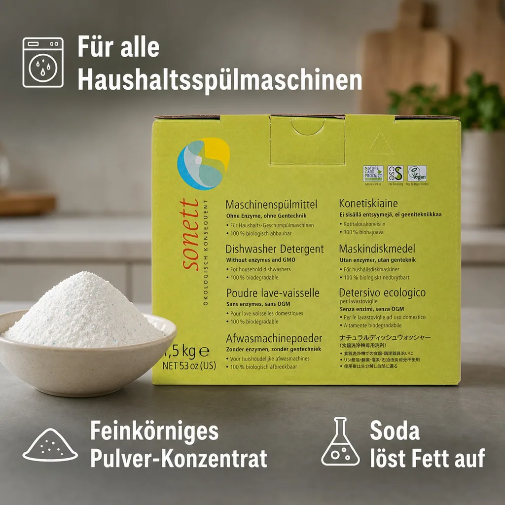 SONETT Maschinenspülmittel 1,5kg Pulverkonzentrat