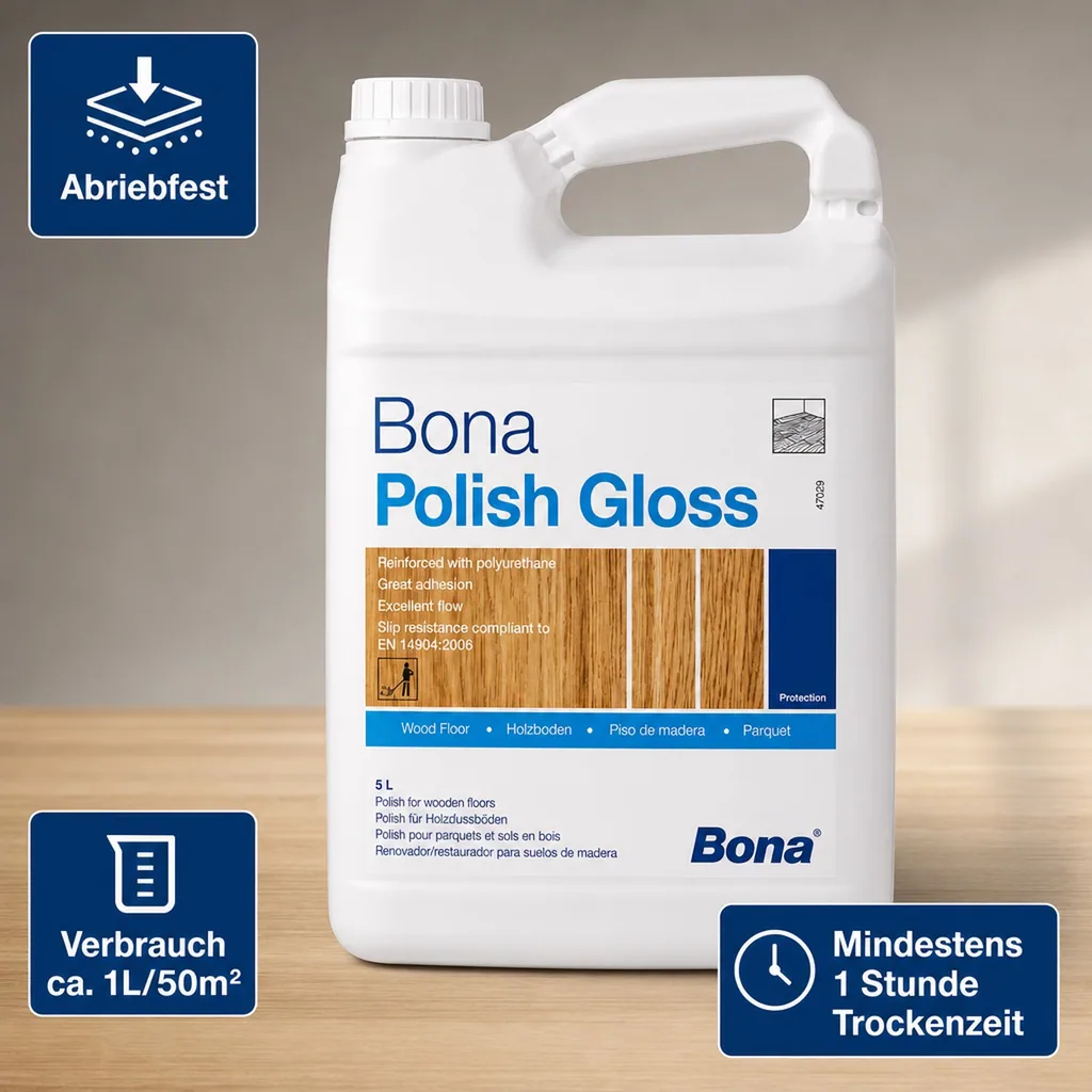 BONA Polish 5 Liter glänzend Parkettpflegemittel