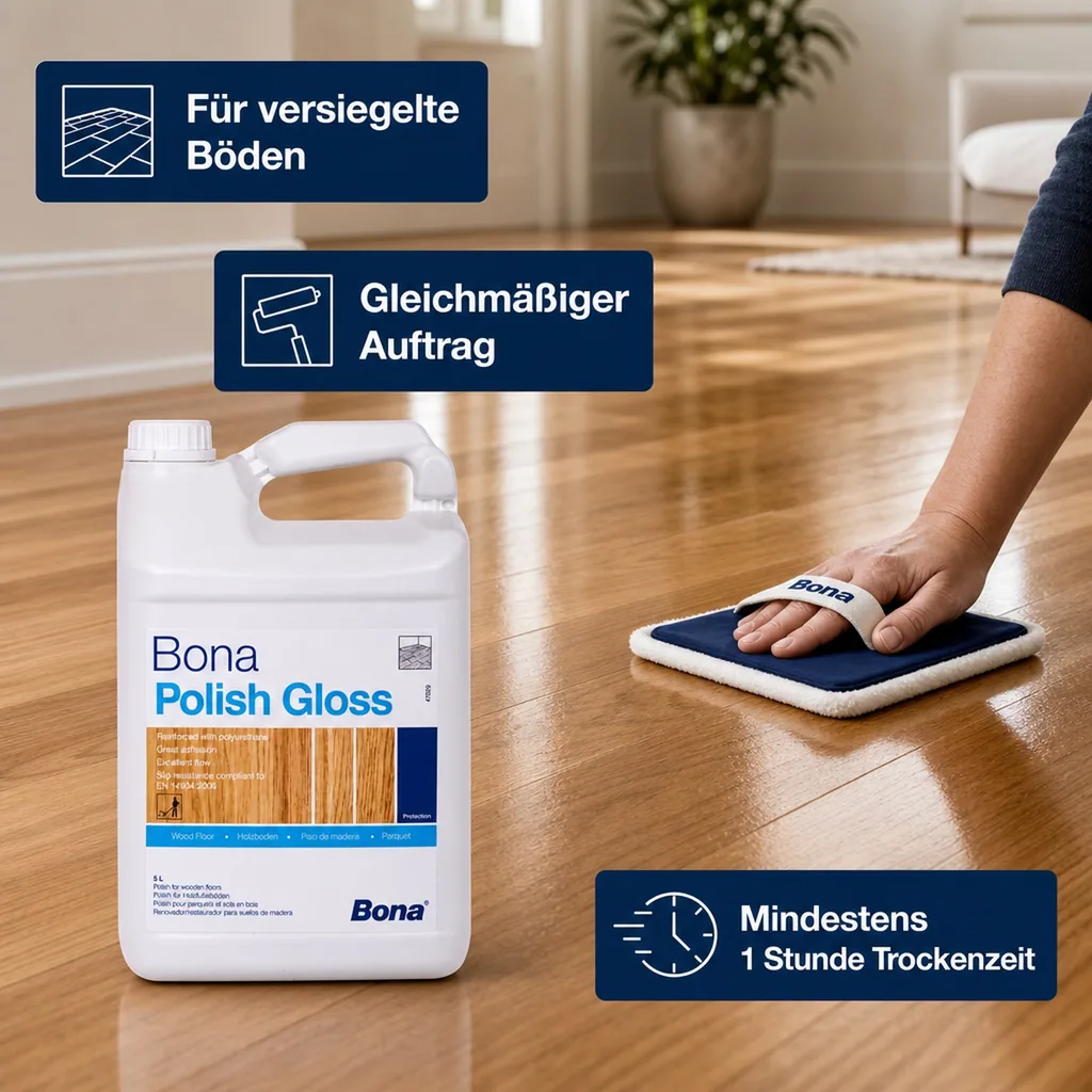 BONA Polish 5 Liter glänzend Parkettpflegemittel
