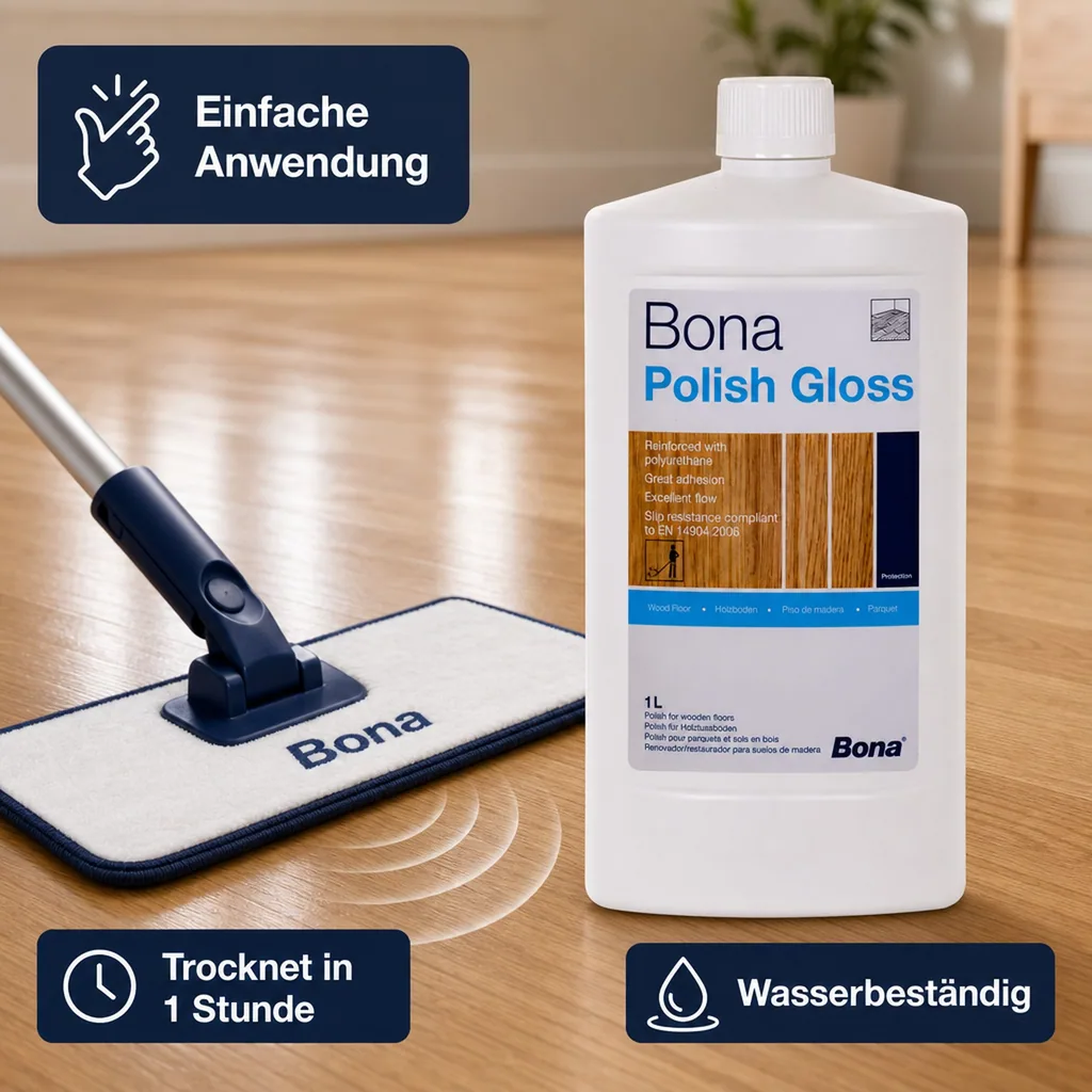 BONA Polish 1 Liter glänzend Parkettpflegemittel