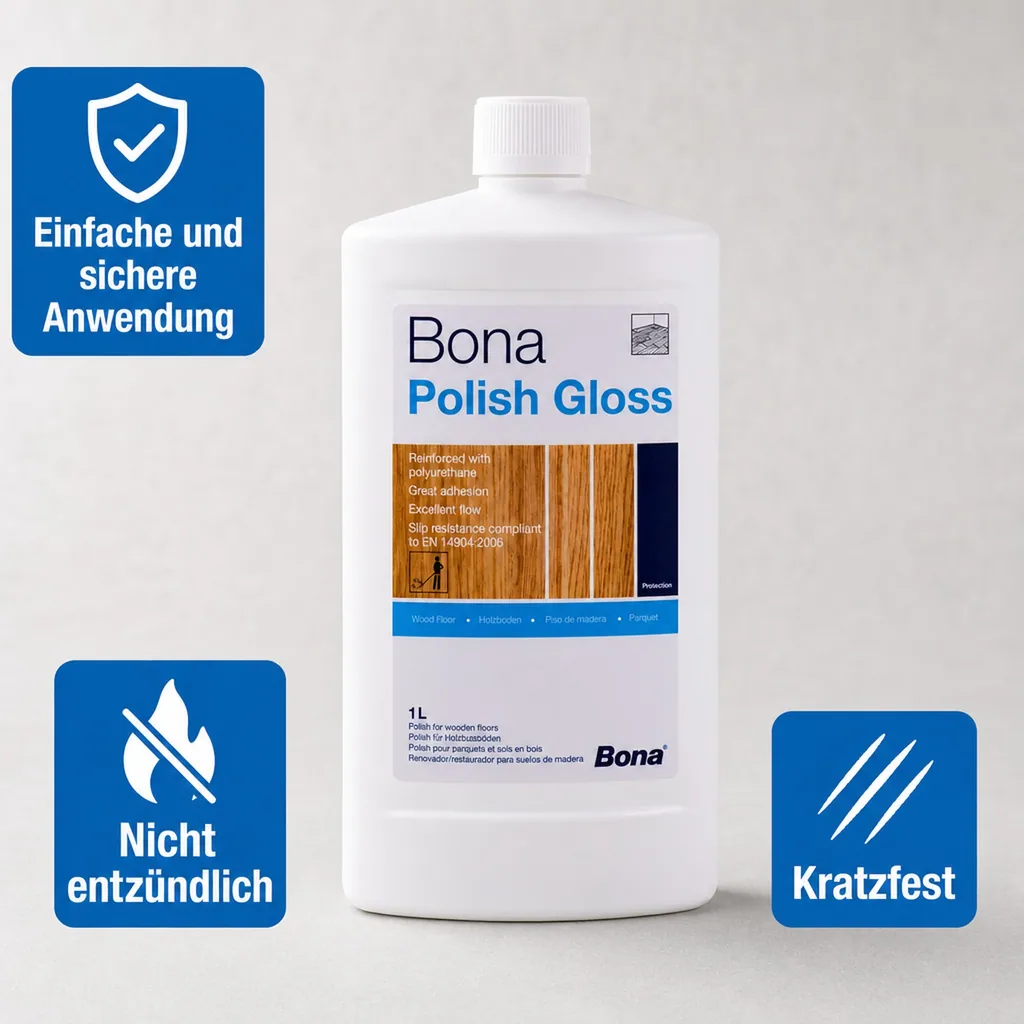 BONA Polish 1 Liter glänzend Parkettpflegemittel