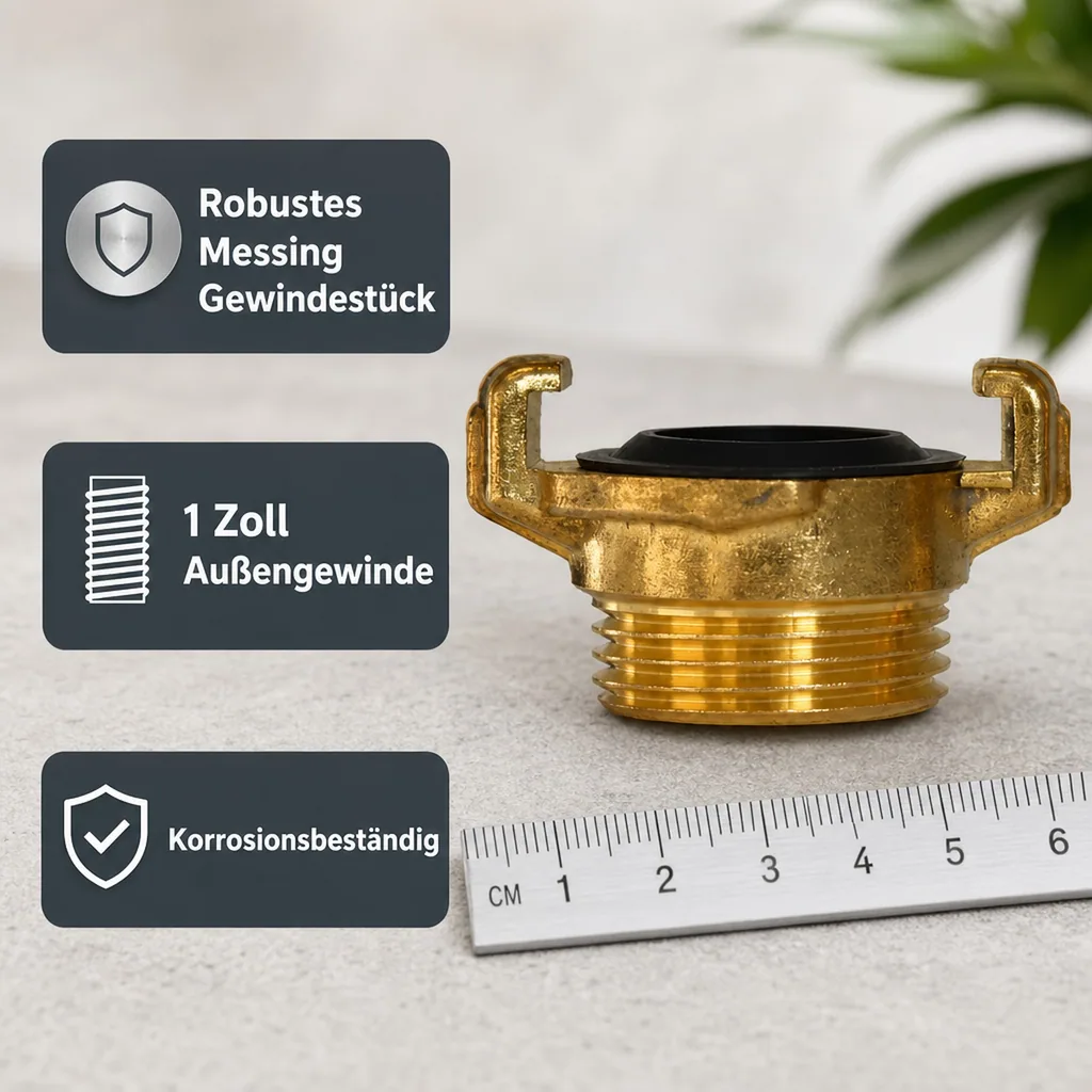 1 zoll Aussengewinde, Messing Gewindestück, Schnellkupplung 1 zoll