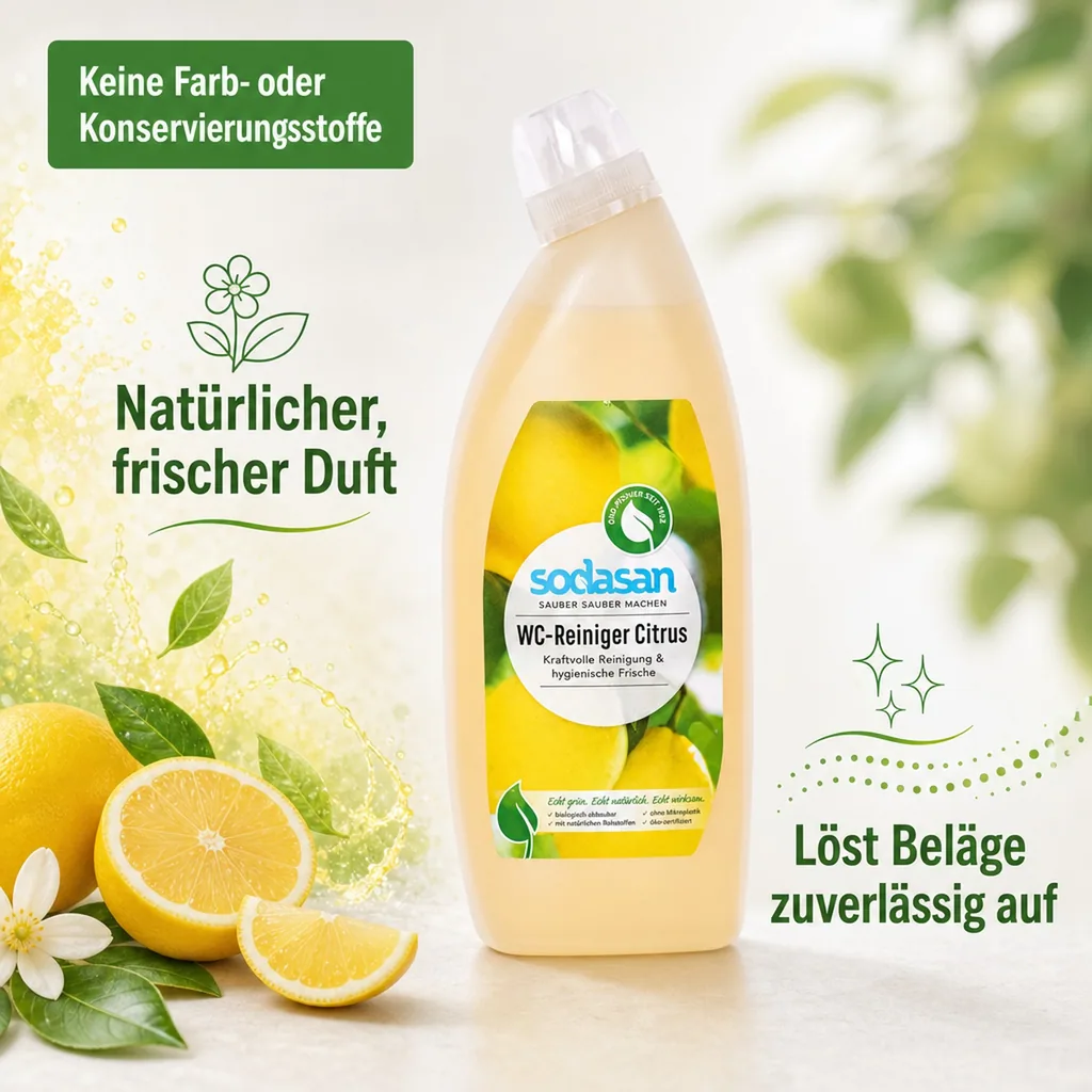 SODASAN WC Reiniger Citrus 750ml in der Schräghalsflasche