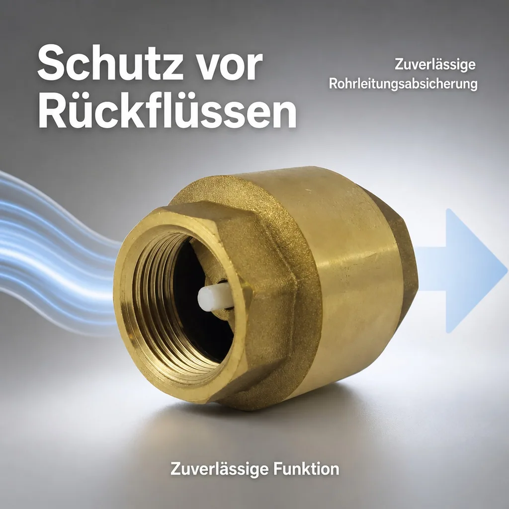 Rückschlagventil 2 Zoll, Messing, Feder, Innengewinde