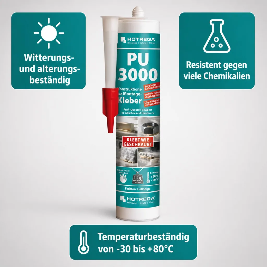 HOTREGA PU 3000 Konstruktions- und Montagekleber 310 ml