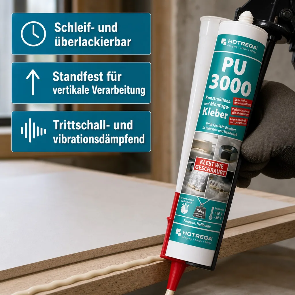 HOTREGA PU 3000 Konstruktions- und Montagekleber 310 ml