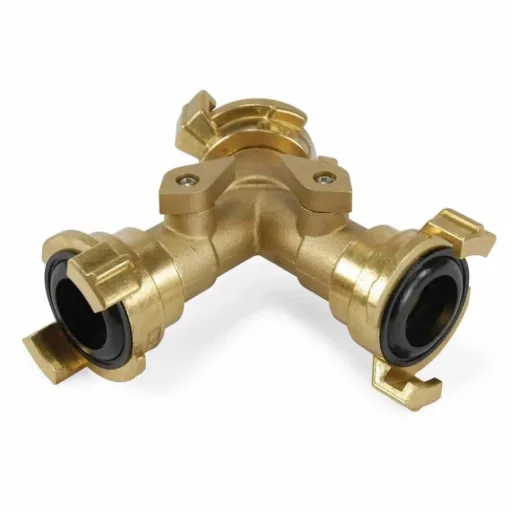 Y Verteiler Messing, Absperrhahn, Universal