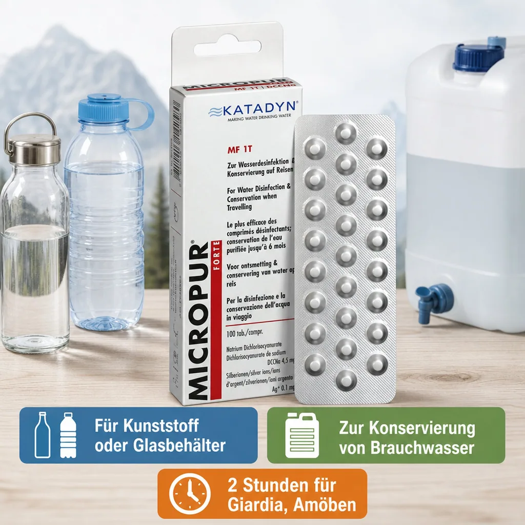 KATADYN Micropur Forte MF 1T - 100 Tabletten 4 x 25 Tabletten