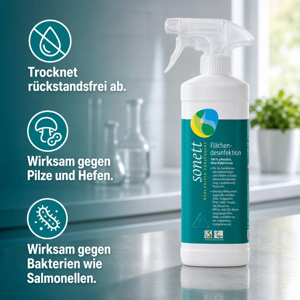 SONETT Flächendesinfektion 500 ml Sprühflasche DVG gelistet