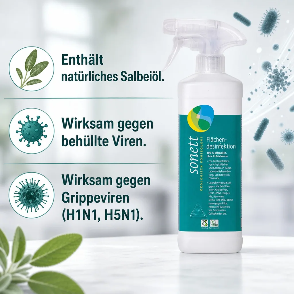 SONETT Flächendesinfektion 500 ml Sprühflasche DVG gelistet