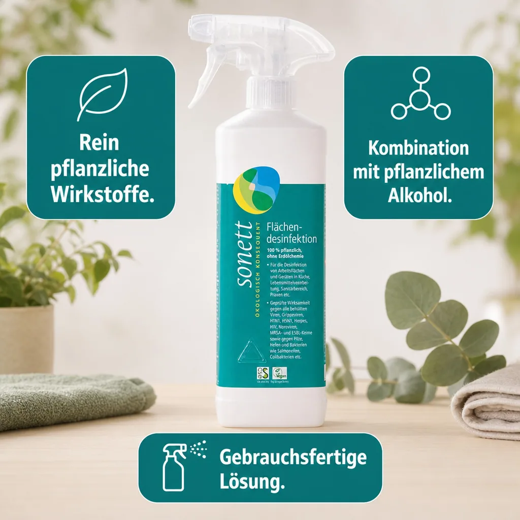 SONETT Flächendesinfektion 500 ml Sprühflasche DVG gelistet
