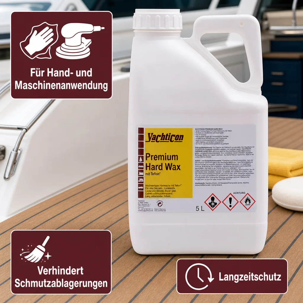 YACHTICON Premium Hard Wax 5 Liter mit Teflon® surface protector