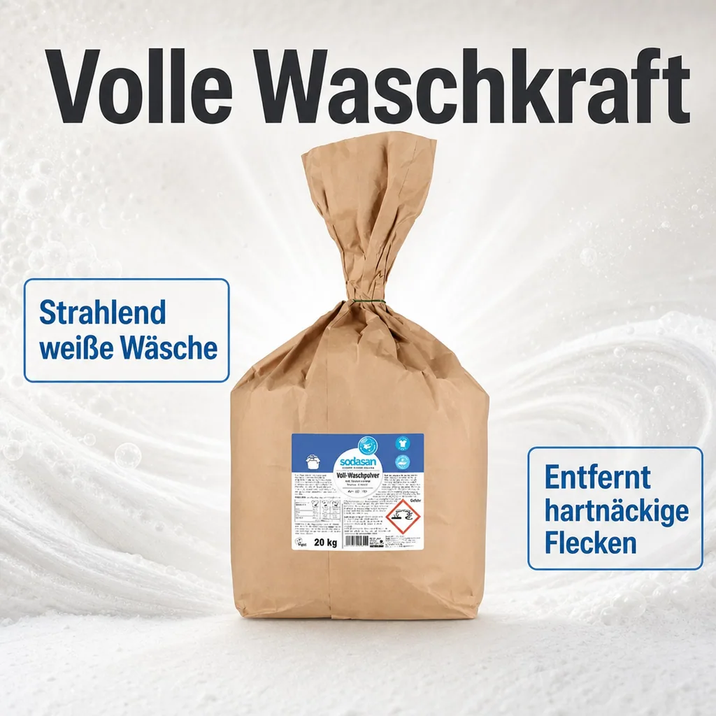 SODASAN Voll-Waschpulver Limette 20kg für weißes und Buntes