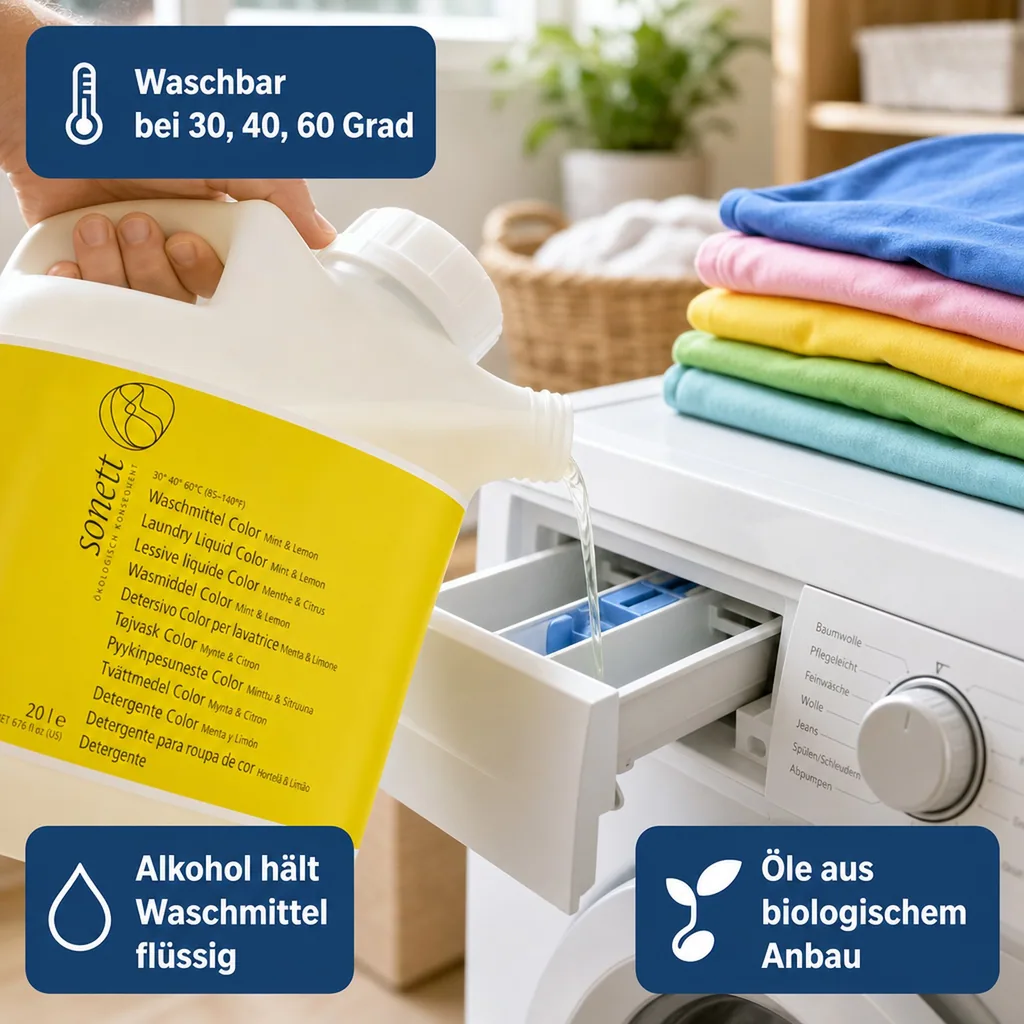 SONETT Waschmittel color Mint & Lemon flüssig 20 Liter
