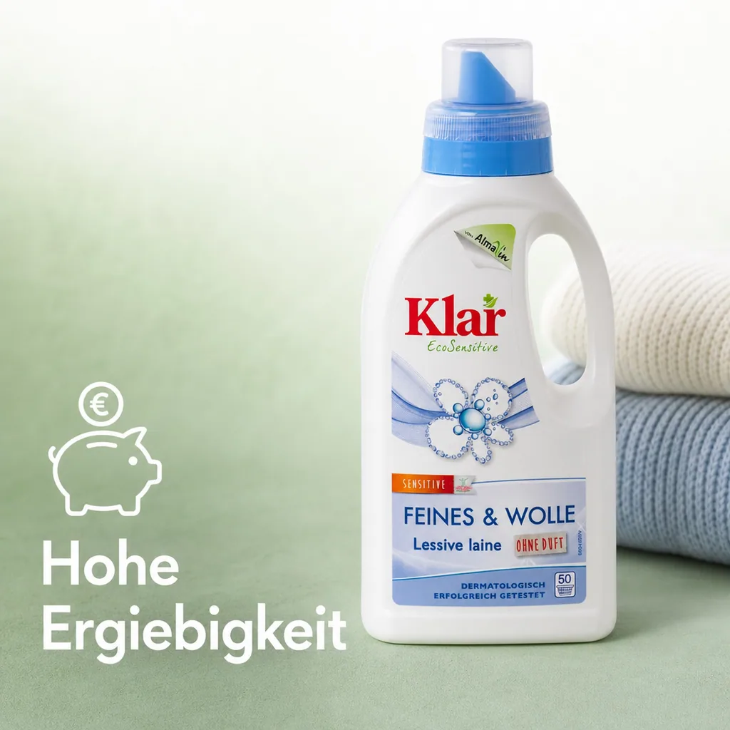 KLAR Feines & Wolle 500 ml Waschmittel ohne Duft