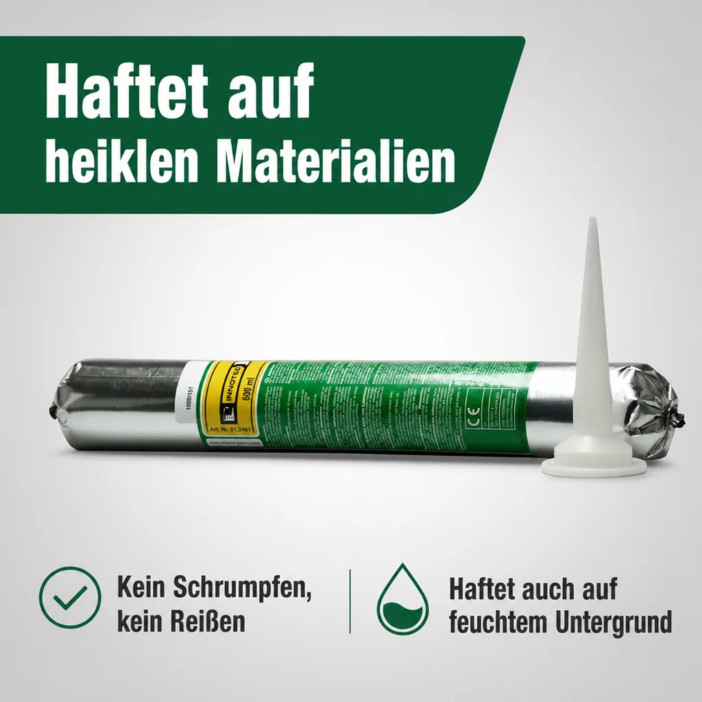 INNOTEC Adheseal Beutel 600ml schwarz inklusive Spitze