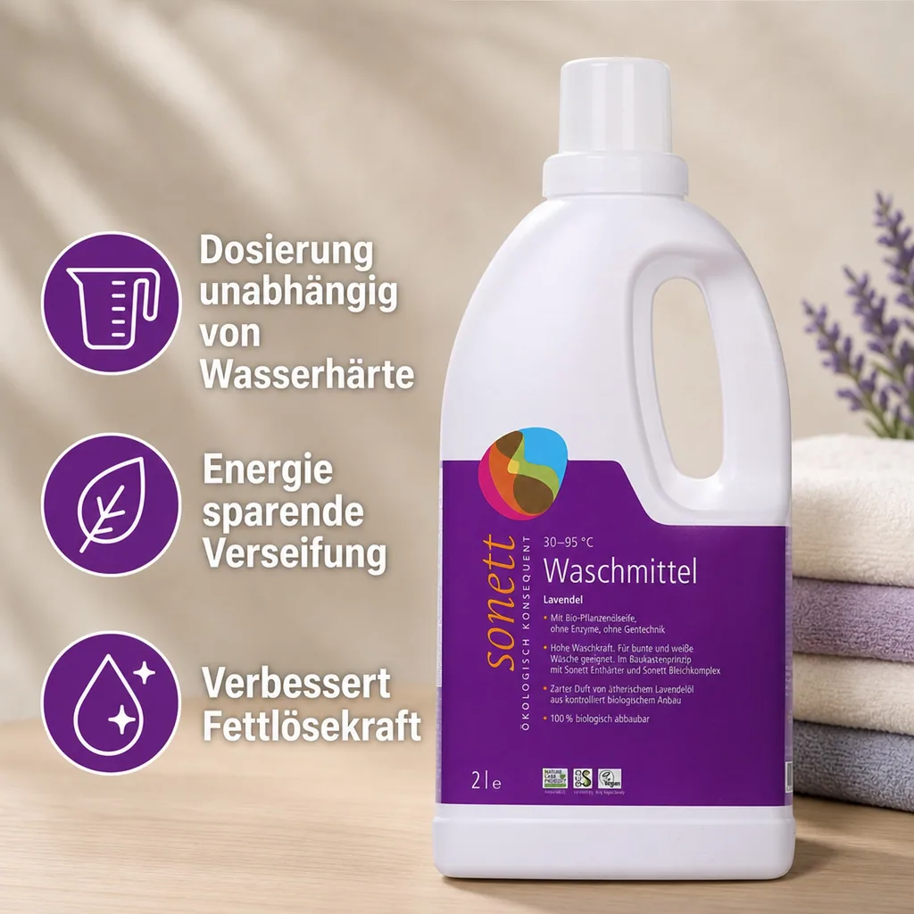 SONETT Waschmittel flüssig Lavendel 2 Liter