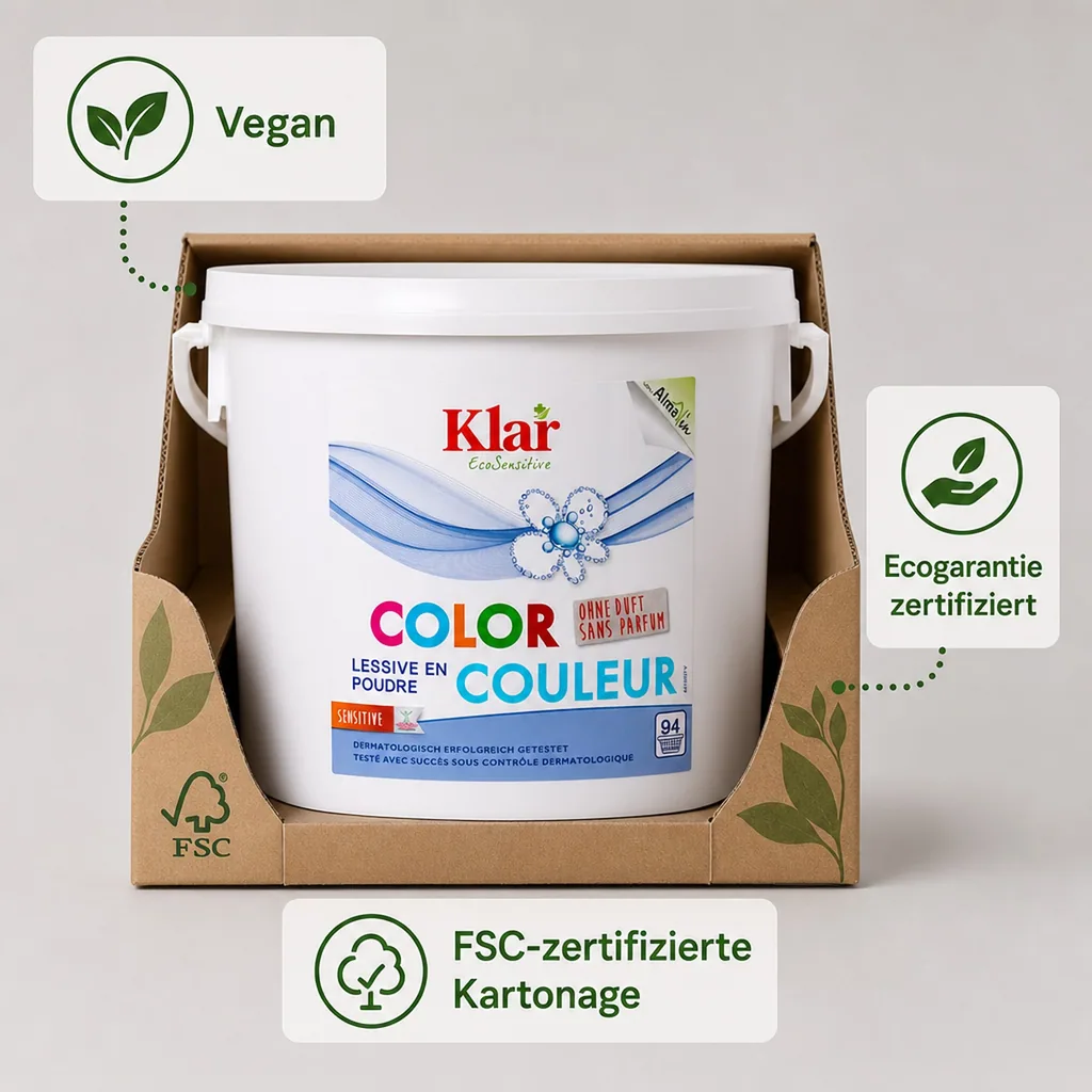 KLAR Color Waschmittelpulver ohne Duft 4,750 kg