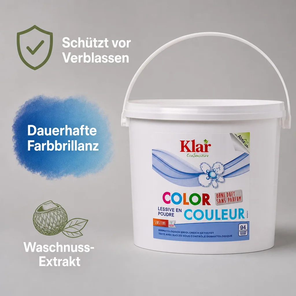 KLAR Color Waschmittelpulver ohne Duft 4,750 kg
