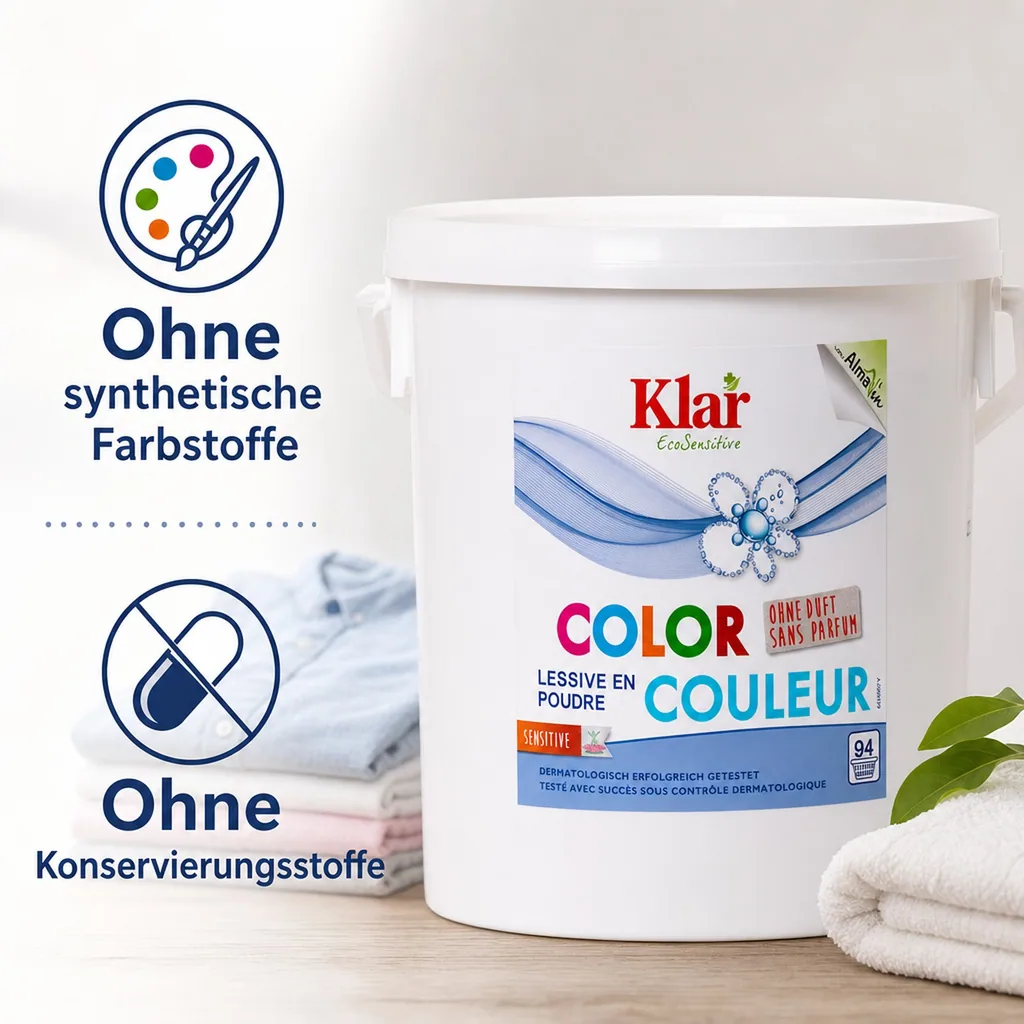 KLAR Color Waschmittelpulver ohne Duft 4,750 kg