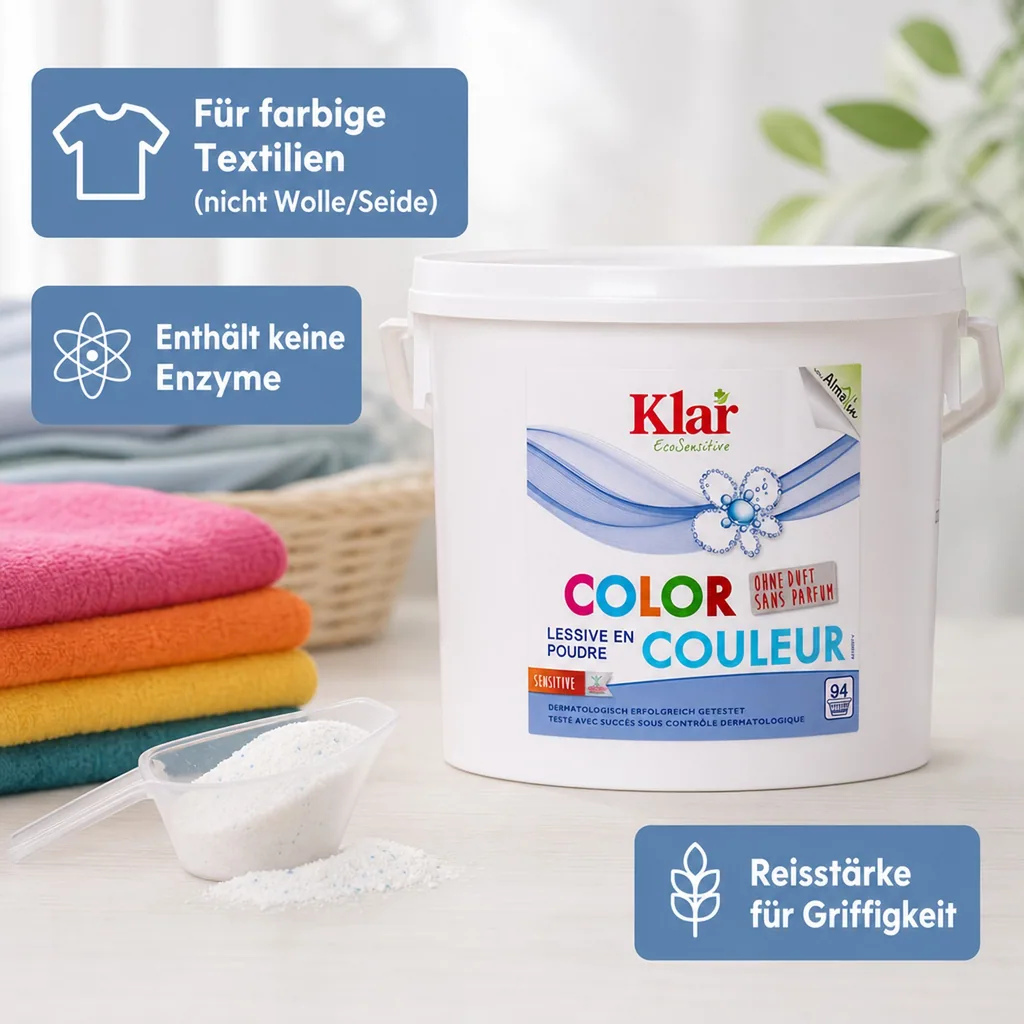 KLAR Color Waschmittelpulver ohne Duft 4,750 kg