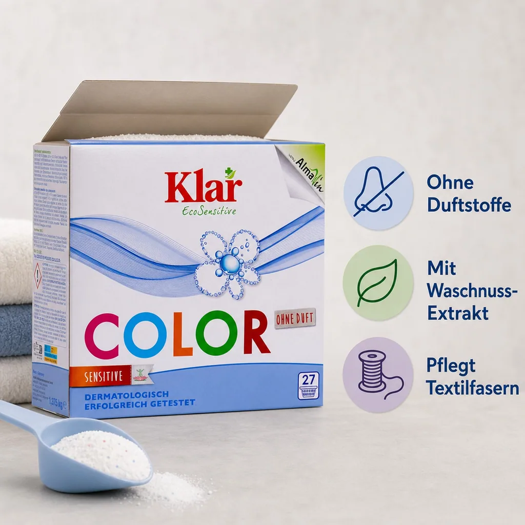 KLAR Color Waschmittelpulver ohne Duft 1,375 kg
