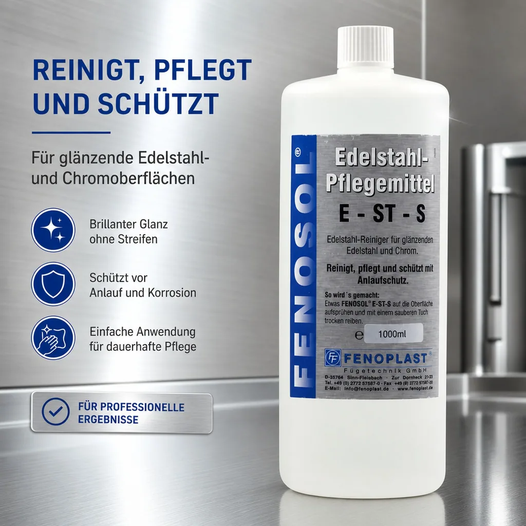 FENOPLAST Fenosol Edelstahlreiniger E-ST-S 1000ml Pflegereiniger