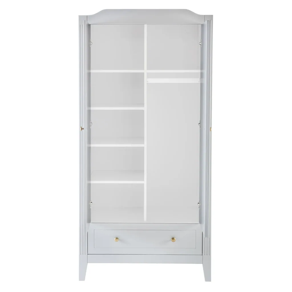 Maison Charlotte Kleiderschrank Opera 2 türig grau