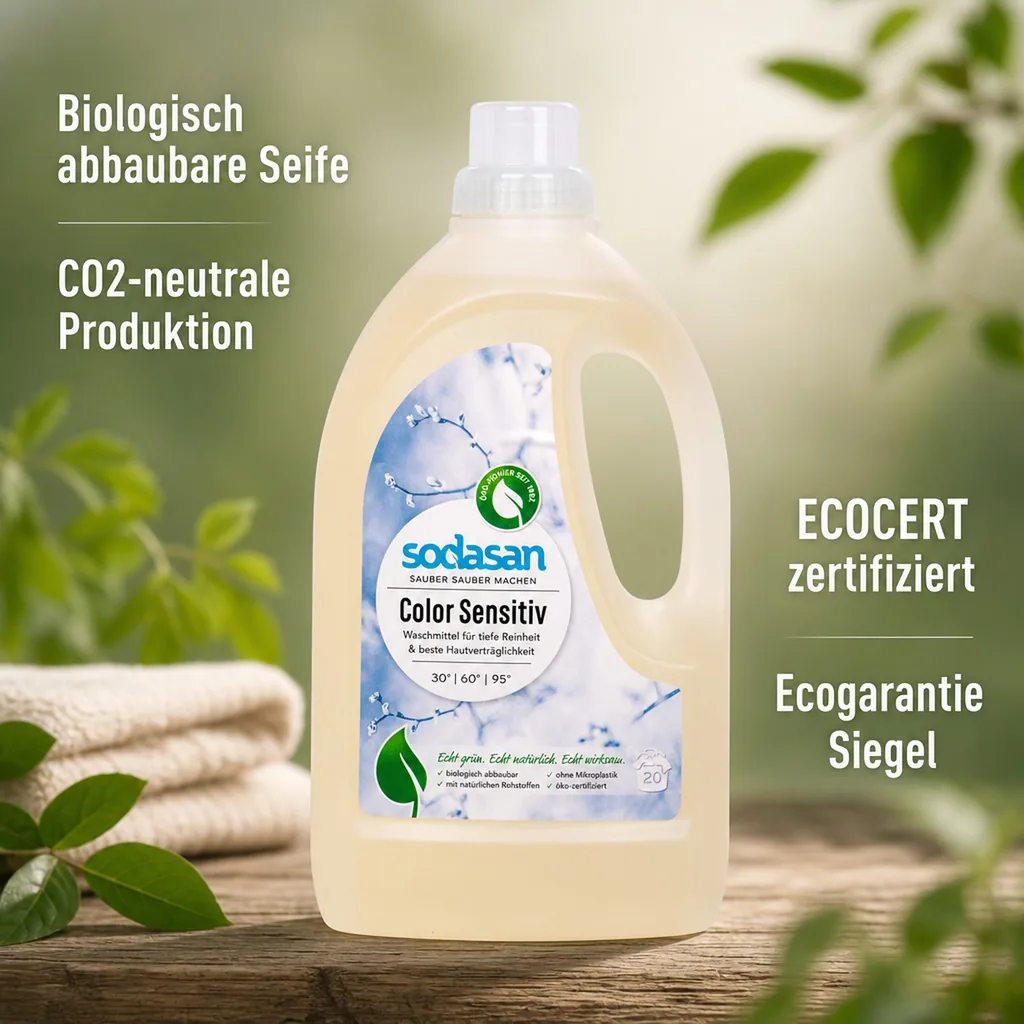 SODASAN COLOR Flüssigwaschmittel sensitiv 1,5 Liter