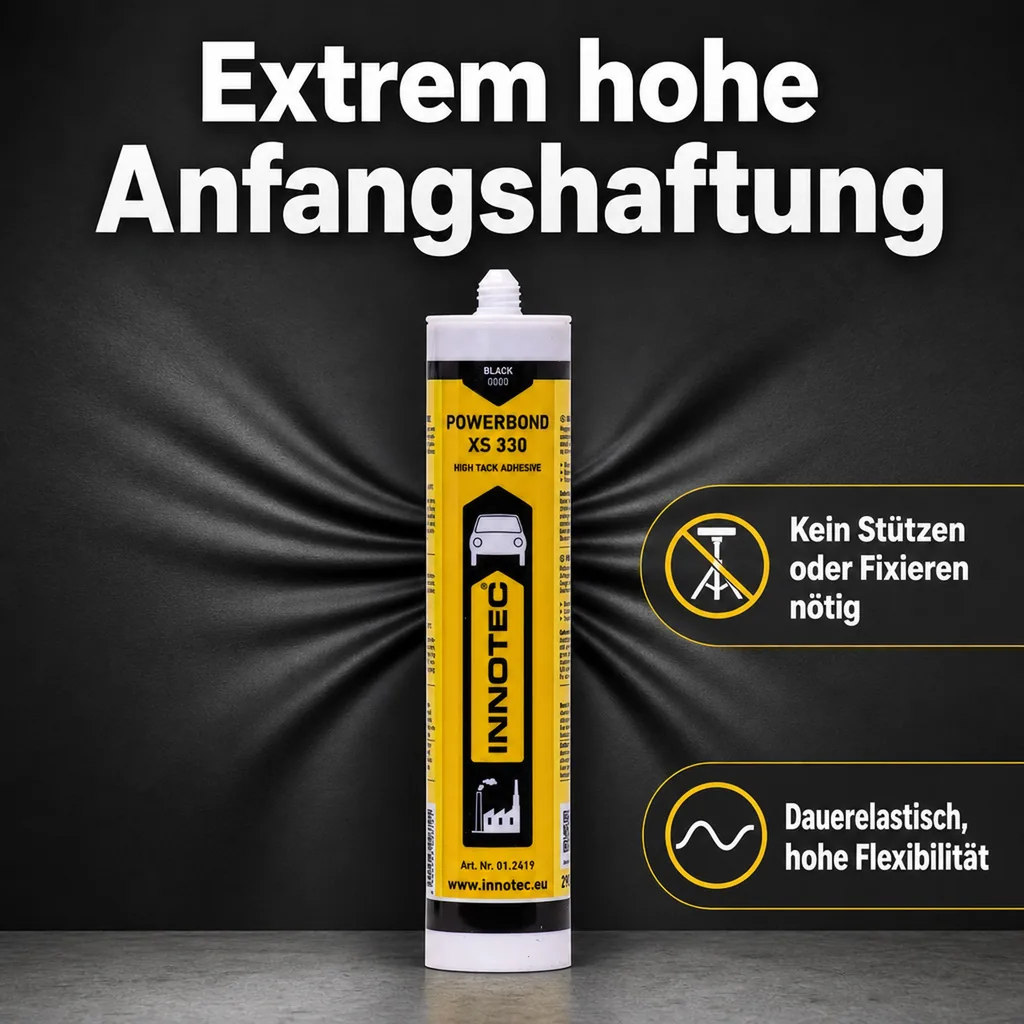 INNOTEC Powerbond XS 330 schwarz 290ml Klebemasse inklusive Mischhülse