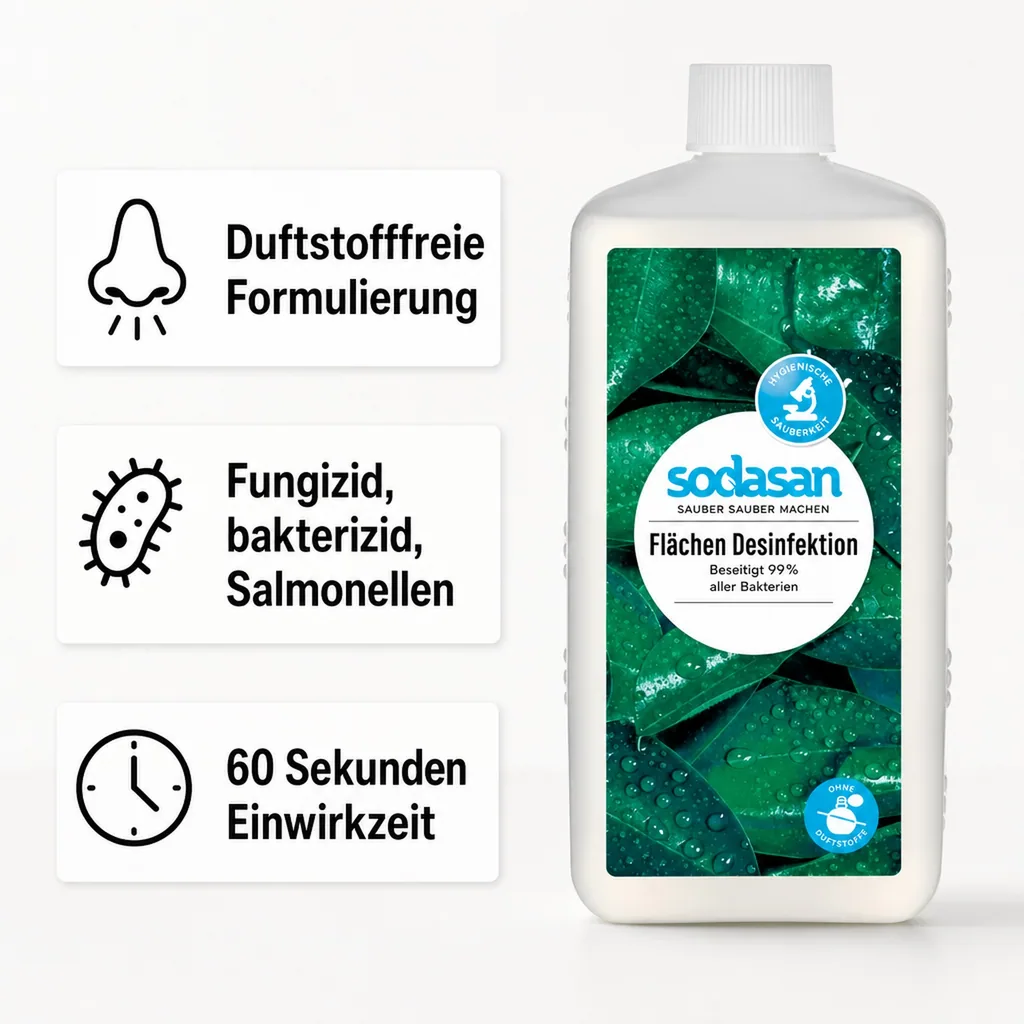 SODASAN Flächendesinfektion 1 Liter Euroflasche