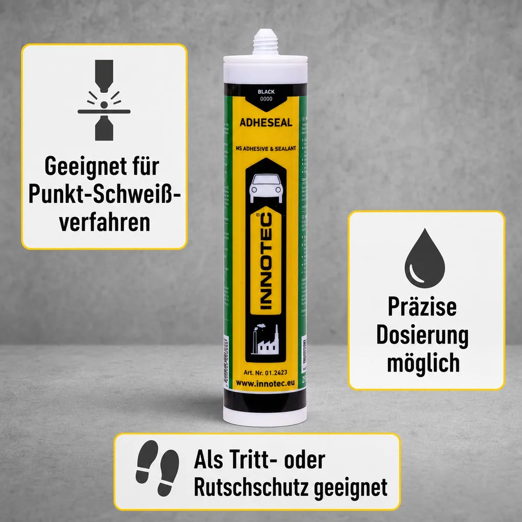 INNOTEC Adheseal 290 ml schwarz incl. Spitze