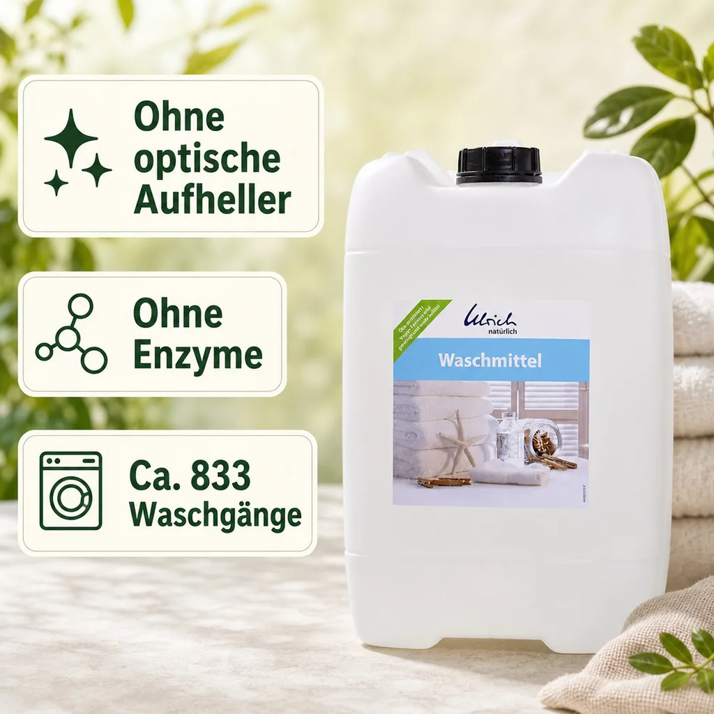ULRICH natürlich Waschmittel 25 Liter flüssig NCP-vegan zertifiziert