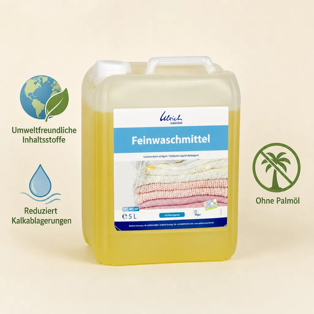 ULRICH natürlich Feinwaschmittel 5 Liter NCP-vegan zertifiziert